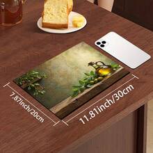 1pc Absorbent Drying Mat, Kitchen Decor Coffee Machine Pad, Beverage Coaster, Bowl & Dish Mat, Handmade Coffee Pot Draining Mat, Kitchen Floor Mat, Placemat, Tabletop Mat, Silicone Dish Drying Mat With Anti-Slip Backing, Heat Resistant, Hides Stains, Super Absorbent Kitchen Mat, Easy To Clean Dish Rack Mat, Suitable For Kitchen, Dining Table, Cafe, Bar, Holiday, Party, Home Decor, Holiday Gift - Multicolor - View 18