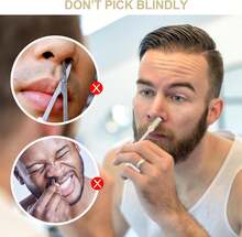 Chemailon 12 Pcs 2-In-1 Nasal Cutter, Upgrade Double Sided Nose Knife,360° Nostril Hair Remover Tool, Nasal Hair Cutter Mini Travel Essentials For Men Women, With Soft Cleaning Brush - White - View 4