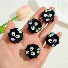 Small Coal Ball-Shaped Hair Clips, Women's Accessories, Hair Ornaments, Side Clips For Braids, Cute Style - màu đen - Xem 3