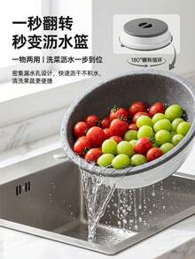 10.63 Inch X 3.15 Inch 2-In-1 Foldable Vented Silicone Microwave Splatter Cover With Handle, Microwave Plate Lid, Kitchen Prep Tool - Multicolor - View 3