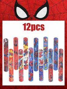 Nhẫn hôn chủ đề Người Nhện Marvel làm bằng chất liệu PVC, dây đeo co giãn, quà tặng sinh nhật, phụ kiện đồ chơi tiệc tùng. - Nhiều kiểu dáng - Xem 13