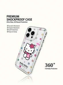Ốp điện thoại Sanrio trong suốt, quà tặng ngày lễ, chống trượt, chống rơi, chống bám vân tay, dành cho iPhone 17, 17Air, 17pro, 17promax, 11, 12, 13, 14, 15, 16pro, 16promax, 14Plus, 15Plus, 16Plus, 16pro, 16promax, XR - Trong sáng - Xem 4