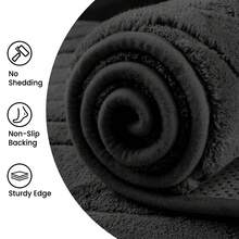 Sour Lemon Rugs Living Room Extra Large 200x300cm,3D Semicircular Pattern Area Rugs For Bedroom, Modern Annualrings Area Rugs,Machine Washable Carpet Anti Slip Short Pile Rug,Best For Dorms, Bedroom, Living Room - Black - View 5