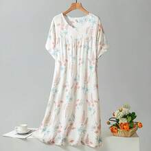 Vestido de dormir con estampado Floral para mujer, ropa de dormir holgada para el hogar, camisón bonito con estampado de cereza, novedad - MH-9 - Ver 5