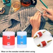 4/1pcs Manual Knitting Row Counter, Red/Blue Handheld Knitting Marker, Knitting Row Counter, Hand-Knitting Tool Row Counter, Suitable For Knitting Markers, Row Counting Rings, Sewing And Craft Accessories, Perfect For DIY Beginners - Multicolor - View 2