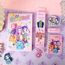 Bộ văn phòng phẩm Huntrix K-Pop 6 món, sổ tay và bút hình nhân vật anime, đồ dùng học tập cho thanh thiếu niên và người hâm mộ K-Pop. - Nhiều màu - Xem 4