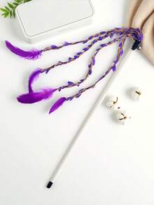 1个新款宠物猫逗猫棒玩具，手工制作，带流苏设计，外观精美，您的猫咪一定会喜欢！ - 查看 14