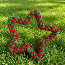 1Pc Star Shaped Dog Rope Chew Toy, Durable Five-Pointed Star Knot Toy For Aggressive Chewers, Tough Bite-Resistant Interactive Tug Of War Toy For Small/Medium Dogs, Teeth Cleaning & Boredom Relief Pet Training Toy - Multicolor - View 14