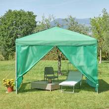 Baroni Home Patio Gazebos - 4 pareti laterali con finestre (Verde) - View 6