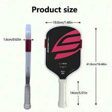 EVA Foam Encased Pickleball Paddle, Core Clone Balanced Momentum Training System, Original Carbon Fiber EPP - Red - View 3