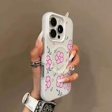 Free Shipping, Local Delivery In MexicoDelivery In 4 Days To PhoneCase-FemininePinkFlowerMagneticPhoneCaseMacaronColorSkin-FriendlyJellyMagneticWirelessChargingPhoneCase,A,Lightweight,High QualityNon-SlipStylishProtection,EasyDesign,Scratch-ResistantShell,Unisex - 白色 - 查看 12