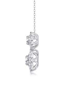 1pc D Color Moissanite S925 Sterling Silver Necklace, Elegant Luxury Jewelry Gift, Suitable For Engagement, Wedding, Anniversary, Birthday, Christmas - Silver - View 8
