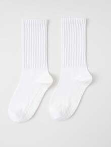 1/3 Pairs Solid Color Round Neck Women's Socks, Suitable For Yoga Shoes, Pilates, All Season Wear, Multiple Colors Available, Suitable For Yoga - Multicolor - View 16