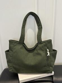 Large Capacity Handbag For Women, New Fashionable Versatile Commuter Shoulder Tote Bag - Green - View 9