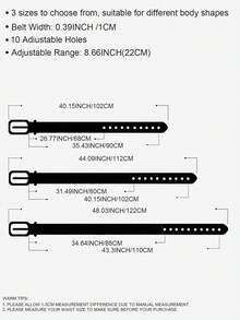 4pcs Women's Minimalist Elegant Gold Buckle Belt, Student Youth Decorative Jeans Waist Belt, Korean Style Suitable For School, Summer - Multicolor - View 3