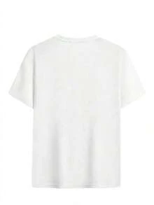 Camiseta Casual para Mujer con Estampado de Frutas de Arándanos del Mercado de Agricultores, Cuello Redondo, Estilo Bohemio, 100% Algodón, Duradera - Blanco - Ver 2