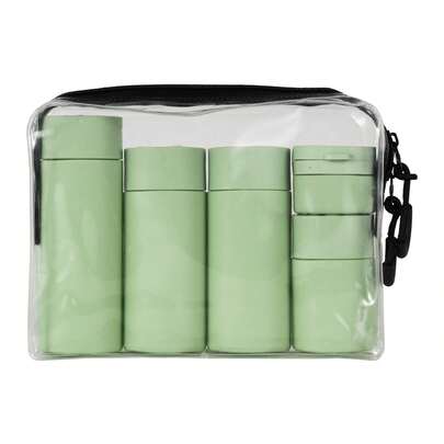 5pcs TSA Approved Travel Bottles Set, Leak-Proof Refillable Containers For Lotions, Shampoo, Suitable For Business Trip, Vacation, Airplane Travel, Portable Cosmetic Bottles