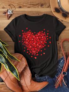 Playera de Mujer con Estampado de Chica Latina "Proud Puerto Rican" Bandera y Gafas Estilo Urbano Casual Suave Moda - Negro - Ver 2