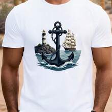 Printed T-Shirt For Men And Women - White - View 1