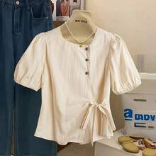 Women Blouses & Shirts - Beige - View 1