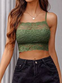 Camisola de encaje para mujer, sujetador camisola sexy sin espalda, chaleco corto puro y encantador, esencial de verano transpirable y cómodo. - 9144bohelv - Ver 4