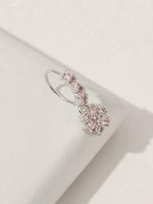1个20克粉色花朵吊坠鼻环，锆石花朵吊坠鼻圈饰品，适合女性作为圣诞节、万圣节、情人节、生日礼物或日常佩戴 - 金色 - 查看 9