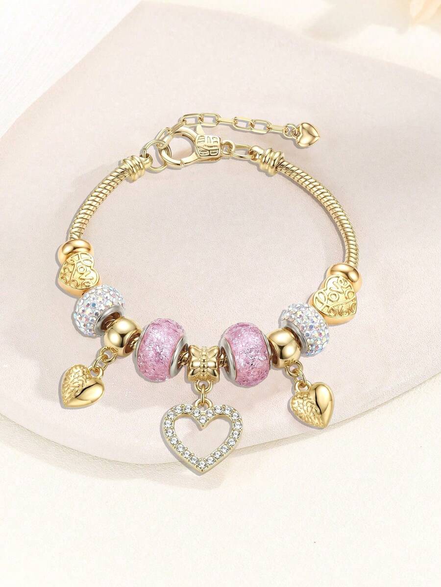 1 pieza Pulsera con colgante de cisne con strass, regalo para adolescentes y amigos - Multicolor - Ver 1