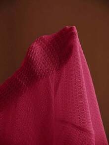 PREMIUM DRESS OVERCOAT WITH METAL SHELL EMBELLISHMENT - Bordeaux - View 7
