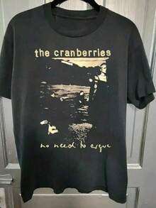 The Cranberries Vintage Graphic T-Shirt – Unisex Adult Relaxed-Fit Short-Sleeved T-Shirt With A 90s Retro Music Design Featuring The Slogan "No Need To Argue" And The Cranberries Logo, Comfortable Year-Round Crew Neck Top, Unisex Retro Music Motif T-Shirt, Gift For Cranberries Fans, Printed Men's T-Shirt SAL7, Fun Graphic T-Shirt, Beach Party, Surfing, Picnic, Gift, Airport Outfit, Spring, Women's Summer Coordination Sets, Simple Summer Outfits, Summer Coordination Outfit, Ball Gowns, Autumn, Winter, All Seasons, Birthday Dress, Party Outfits, Rave Outfit, Women's Office Wear, Curvy Women's Casual Outfits, Women's Gym Wear, Stylish Resort, Classic Unisex Graphic T-Shirt ZQUR - Black - View 1