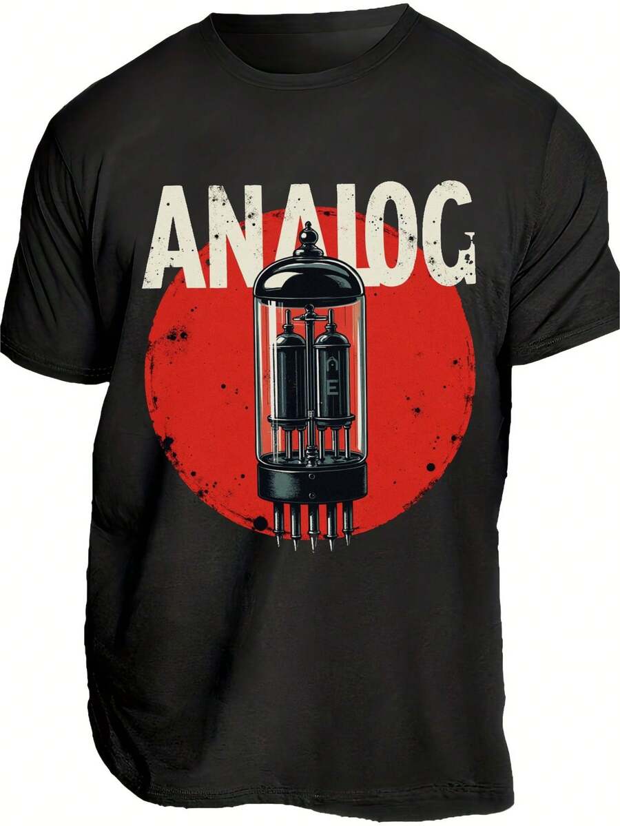 100% Thick T-Shirt - Black With Red Lantern Graphic - Breathable Summer T-Shirt For Everyday And Formal Wear - Essential Soft T-Shirt, Casual Wear, Bold Graphic Tee, Comfortable Fit, Streetwear Style, Geometric Pattern, Durable Construction, Crew Neck Top, Streetwear Lovers, Analog T-Shirt, Vintage Electronic Rave T-Shirt, Sequential Circuit T-Shirt, Van Der Graaf Generator Rock T-Shirt, Clothing - 黑色 - 查看 1