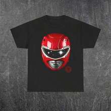 Red Power Ranger T-Shirt - Black - View 6