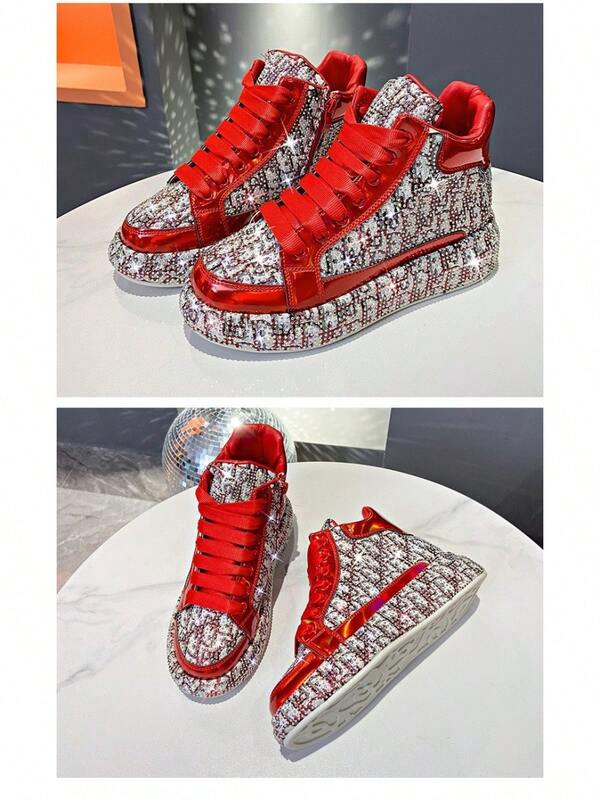 Women's Thick-Soled Casual High-Top Sneakers