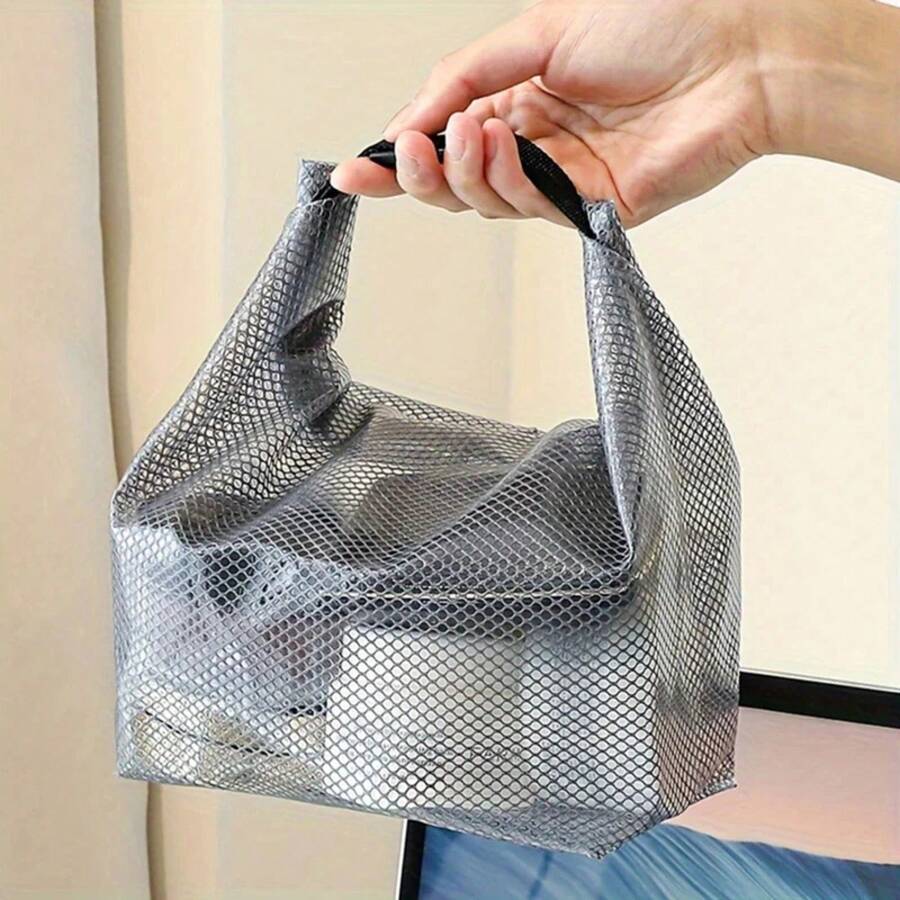 Waterproof Storage Bag, Fitness Clothing, Swimming Bathroom, Large Capacity Drawstring, Men's And Women's Outdoor Toiletries Bag - Large White - View 1