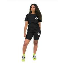 Conjunto Deportivo de Verano para Mujer, Camiseta y Pantalones Cortos Casuales de 2 Piezas, Ropa Deportiva para Correr al Aire Libre, Conjuntos Cómodos Más Vendidos - Verde - Ver 2
