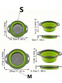 1pc Foldable Strainer Basket, Large/Small, Convenient Home Tool For Kitchen And Dining Room Vegetable And Fruit Cleaning, Quick Drainage - M - View 4