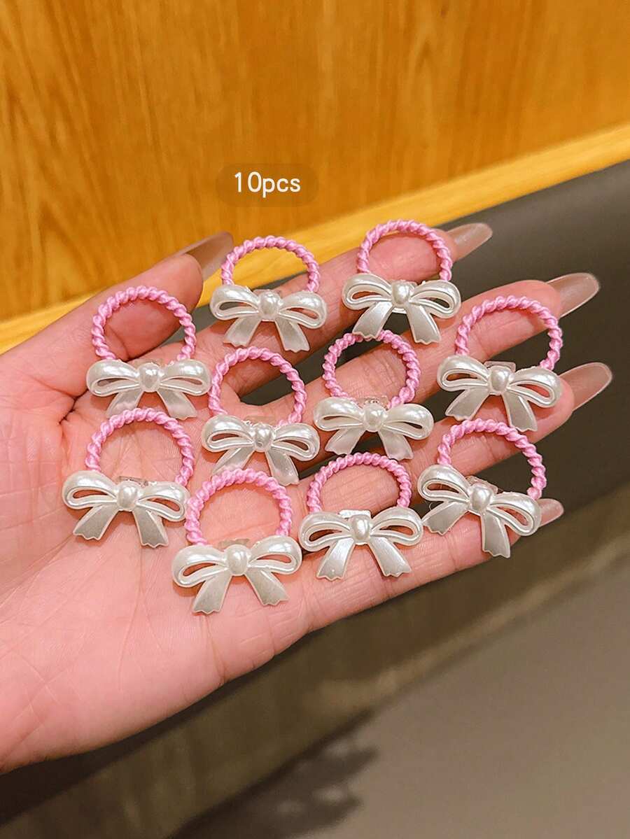 10 piezas de lazos elásticos para el cabello de estilo minimalista, adecuados para uso diario