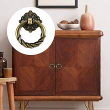 4pcs Antique Bronze Cabinet Handles - 1.18 Inch Vintage Style Knurled Drawer Pulls With Screws, Retro Round Knobs For Vanity And Furniture Restoration - Copper - View 3