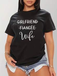 S018 Camiseta Casual de Manga Corta Personalizada con Estampado - Negro - Ver 3