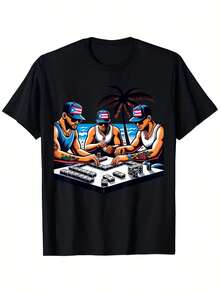 T-Shirty dla mężczyzn - Czarne - Zobacz 1