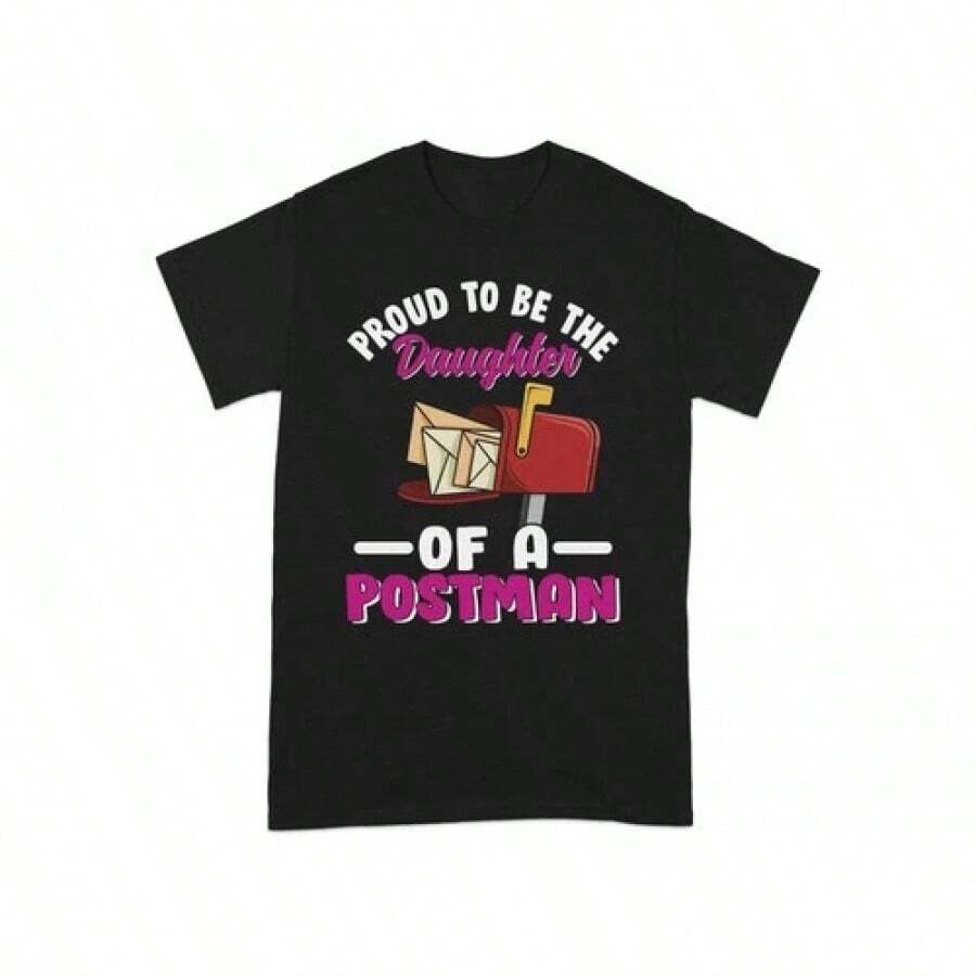 Daughter Postman T Shirt Mail Carrier Gift Postal Worker Shirt Mailwoman Teeblusas para mujer playeras de mujer vestidos casuales para mujer y2k playeras deportivas para mujer verano camisetas ropa de mujer Fashion Perfect For Daily - Negro - Ver 1