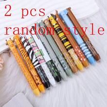 2pcs Cartoon Dual-Color Pen, Random Style Of Tiger, Monkey, Bee, Elephant Ear Cute High-Value Erasable Pen - One Size Fits All - View 8
