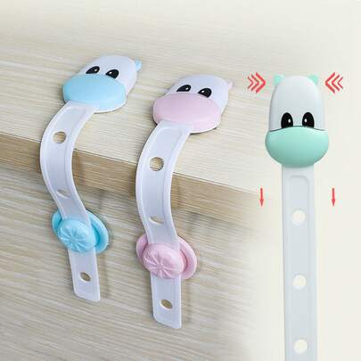 Finger Pinch Proof Drawer Lock Adjustable Cabinet Safety Cow Style