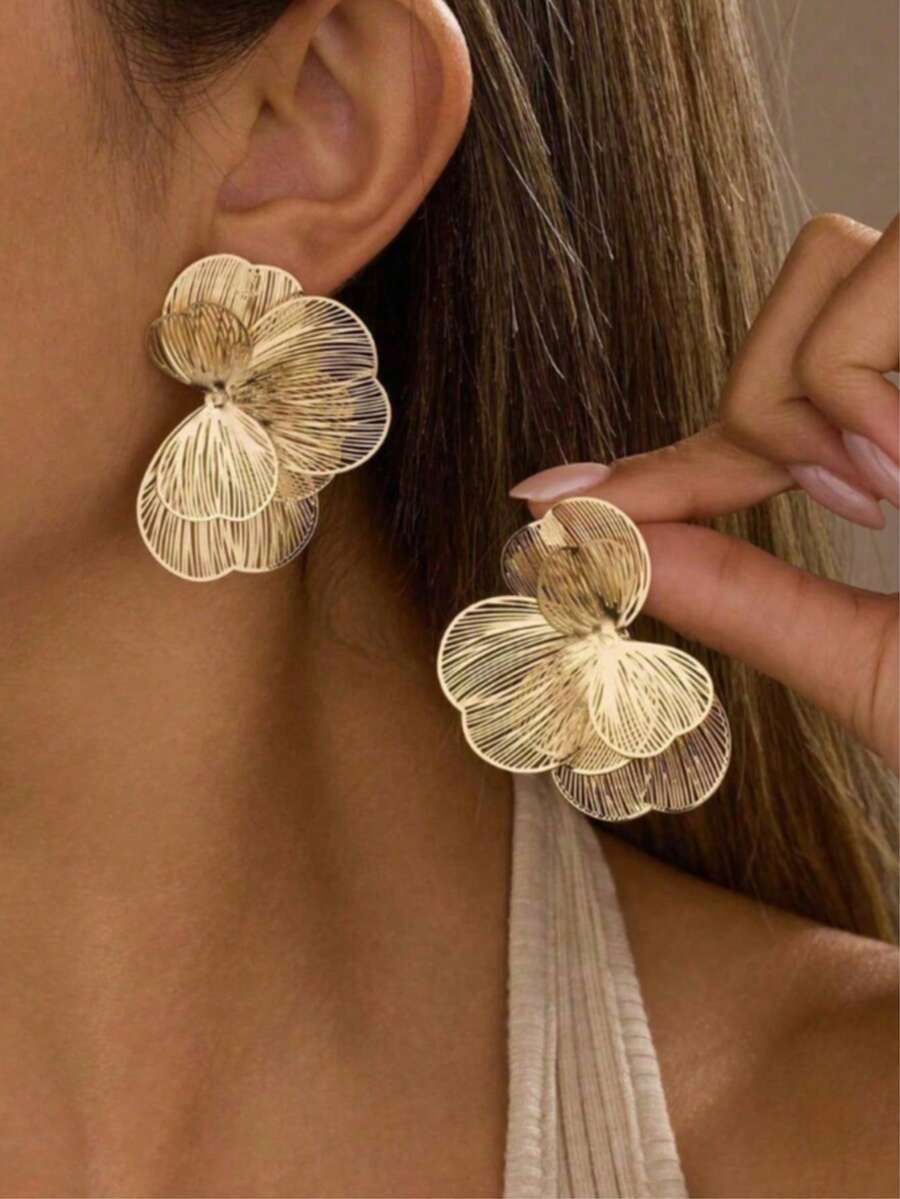 1 Đôi bướm rỗng, phụ kiện thời trang và thanh lịch, trang sức đa năng cho các bữa tiệc mùa hè. - Nhiều màu - Xem 1