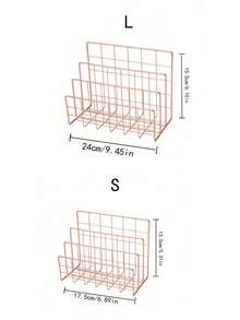 1/2pcs Modern Metal Bookshelf With 3 Storage Baskets, Minimalist Iron Desktop Organizer Rack, Desk Tidy Shelf, Bookshelf Storage Rack, Multi-Function Magazine Newspaper Storage Box, Suitable For Home Office Organization And Decor - Multicolor - View 14
