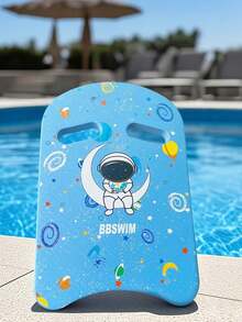 1pc Cartoon Print Swimming Float Board, Ideal Swimming Learning Tool For Adult Beginners! Made Of High-Density EVA With Stable Buoyancy, Ergonomic Design Fits Hand Comfortably, U-Shaped Structure With Grip Hole Helps Save Effort In Pool Practice And Swimming - 彩色 - 查看 9