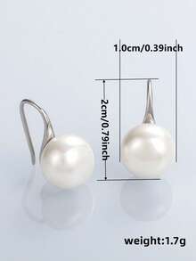 1 par de brincos pendentes femininos da moda, ideais para aniversários, festas e como presente de Dia dos Namorados. - Prata - Ver 10