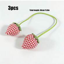 Adorable Strawberry Curtain Tiebacks Suitable For Rooms, & Country Decor - Rustic Farmhouse Curtain Ties With Strawberry, Window Holders For Blinds/Curtains - A - View 8