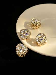 4/10PCS Luxury Style Sparkling Rhinestone Mini Hair Claw Clips, Elegant Rhinestone Bangs Clips, Glamorous Hair Clips, Versatile Niche Hair Accessories, Non-Slip And Secure, Suitable For Daily Commute, Party And Banquet - Multicolor - View 16