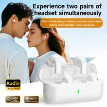2026 New Design True Wireless In-Ear Couples Fasion Daul Headset Mini Couples Earbuds Music Earplug Gaming TWS HIFI Bass Stereo ENC HD Calling Earphones For Android For Iphone Cellphone Sports Earpieces Smart Headphones For Valentine's Day Gift - View 4