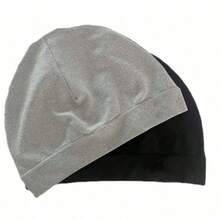 Y2K Fashion Beanie Cap With Embroidery, Unisex Sporty Outdoor Running Hat - Breathable Stretchy, Stylish Casual Fall Outfit - Xám - Xem 3
